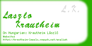 laszlo krautheim business card